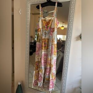 Chic Multicolor Graphic Maxi Dress